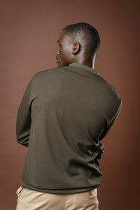 Zip Knit Olive